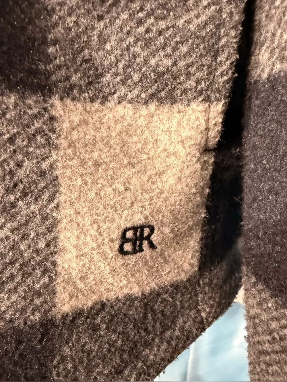 Banana Republic Black & grey Lined Buffalo Check Shirt Jacket, side pockets. S